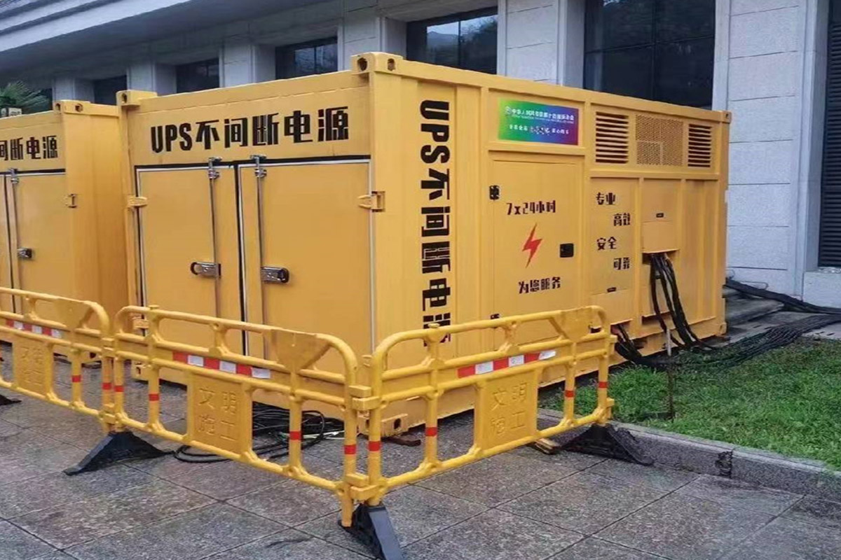 宁河发电机租赁施工现场