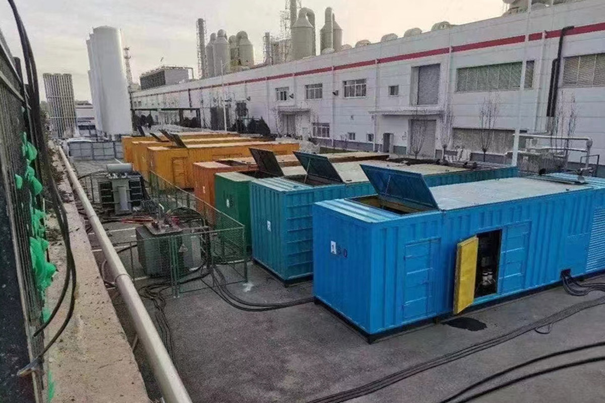 宁河发电机租赁施工现场